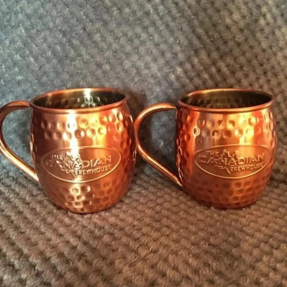 NIB Hammered Copper Moscow Mule Mugs Set Of 4